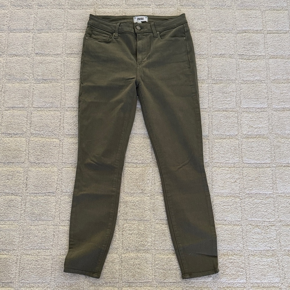 PAIGE Women's Hoxton Ankle Jeans in Olive